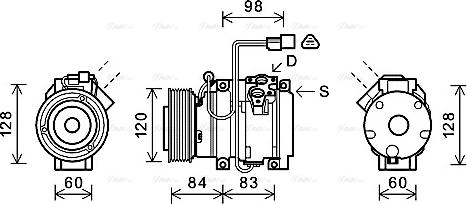Ava Quality Cooling MTAK227 - Compressor, air conditioning autospares.lv