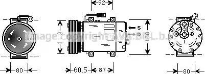 Ava Quality Cooling MT K152 - Compressor, air conditioning autospares.lv