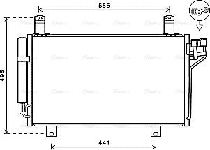 Ava Quality Cooling MZ5264D - Condenser, air conditioning autospares.lv