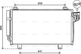 Ava Quality Cooling MZ5261D - Condenser, air conditioning autospares.lv