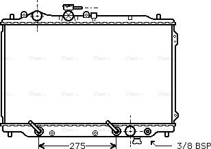 Ava Quality Cooling MZ 2049 - Radiator, engine cooling autospares.lv