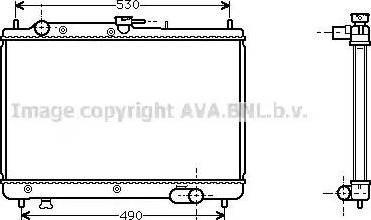 Ava Quality Cooling MZ 2066 - Radiator, engine cooling autospares.lv