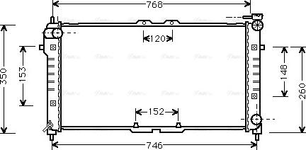 Ava Quality Cooling MZ 2027 - Radiator, engine cooling autospares.lv