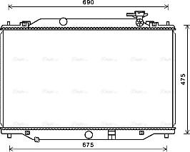 Ava Quality Cooling MZ2270 - Radiator, engine cooling autospares.lv
