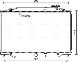 Ava Quality Cooling MZ2272 - Radiator, engine cooling autospares.lv