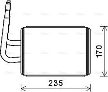 Ava Quality Cooling MZA6268 - Heat Exchanger, interior heating autospares.lv