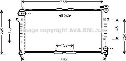 Ava Quality Cooling MZA2027 - Radiator, engine cooling autospares.lv