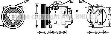 Ava Quality Cooling MZ K199 - Compressor, air conditioning autospares.lv