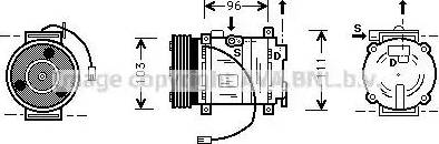 Ava Quality Cooling MZ K133 - Compressor, air conditioning autospares.lv