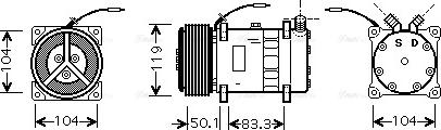 Ava Quality Cooling NHAK001 - Compressor, air conditioning autospares.lv