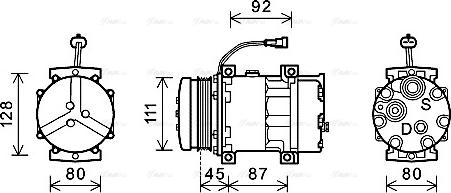 Ava Quality Cooling NHAK008 - Compressor, air conditioning autospares.lv