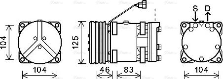 Ava Quality Cooling NHAK011 - Compressor, air conditioning autospares.lv