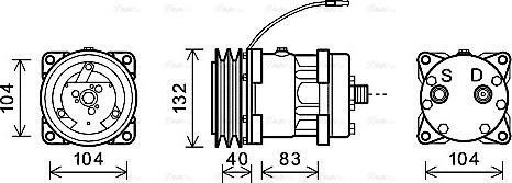 Ava Quality Cooling NHAK013 - Compressor, air conditioning autospares.lv