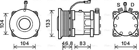 Ava Quality Cooling NHAK017 - Compressor, air conditioning autospares.lv