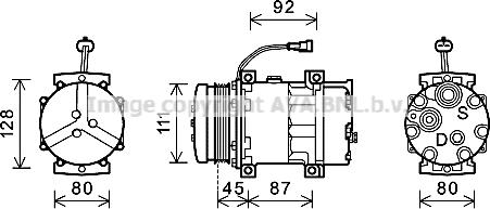 Ava Quality Cooling NHK008 - Compressor, air conditioning autospares.lv