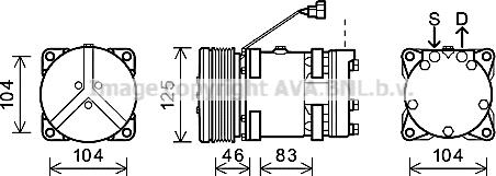 Ava Quality Cooling NHK011 - Compressor, air conditioning autospares.lv