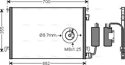 Ava Quality Cooling OL5457D - Condenser, air conditioning autospares.lv