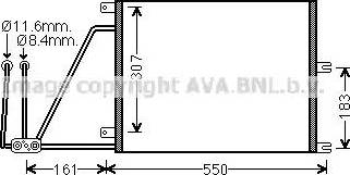 Ava Quality Cooling OL 5265 - Condenser, air conditioning autospares.lv