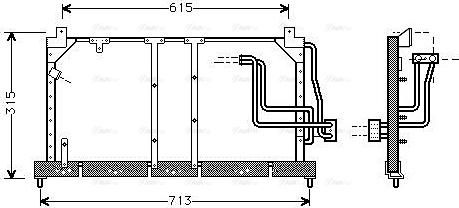 Ava Quality Cooling OL 5224 - Condenser, air conditioning autospares.lv