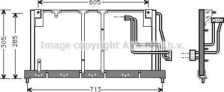 Ava Quality Cooling OL 5225 - Condenser, air conditioning autospares.lv