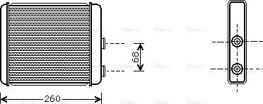 Ava Quality Cooling OL 6260 - Heat Exchanger, interior heating autospares.lv