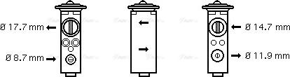 Ava Quality Cooling OL 1375 - Expansion Valve, air conditioning autospares.lv