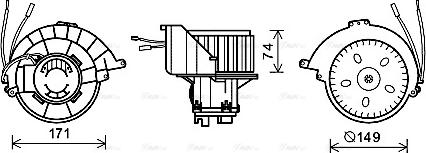 Ava Quality Cooling OL8628 - Interior Blower autospares.lv