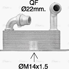 Ava Quality Cooling OL3705 - Oil Cooler, engine oil autospares.lv