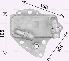 Ava Quality Cooling OL3705 - Oil Cooler, engine oil autospares.lv