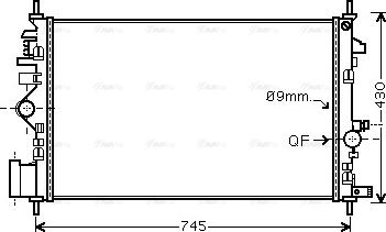 Ava Quality Cooling OL 2468 - Radiator, engine cooling autospares.lv