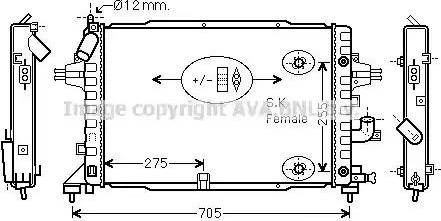 Ava Quality Cooling OL 2467 - Radiator, engine cooling autospares.lv