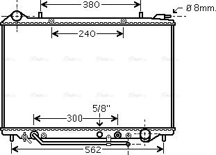 Ava Quality Cooling OL 2405 - Radiator, engine cooling autospares.lv