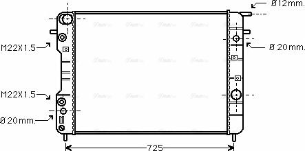 Ava Quality Cooling OL 2406 - Radiator, engine cooling autospares.lv