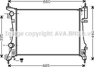 Ava Quality Cooling OL 2408 - Radiator, engine cooling autospares.lv