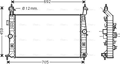 Ava Quality Cooling OL2583 - Radiator, engine cooling autospares.lv