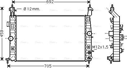 Ava Quality Cooling OL2582 - Radiator, engine cooling autospares.lv