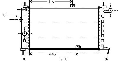 Ava Quality Cooling OL 2066 - Radiator, engine cooling autospares.lv