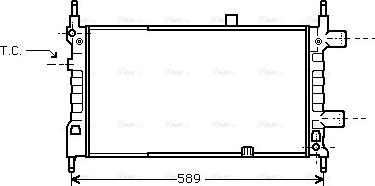 Ava Quality Cooling OL 2068 - Radiator, engine cooling autospares.lv