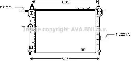 Ava Quality Cooling OL 2028 - Radiator, engine cooling autospares.lv