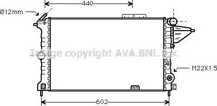 Ava Quality Cooling OL 2119 - Radiator, engine cooling autospares.lv