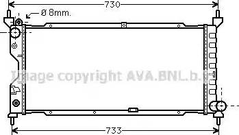 Ava Quality Cooling OL 2185 - Radiator, engine cooling autospares.lv