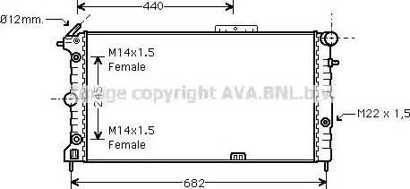 Ava Quality Cooling OL 2136 - Radiator, engine cooling autospares.lv