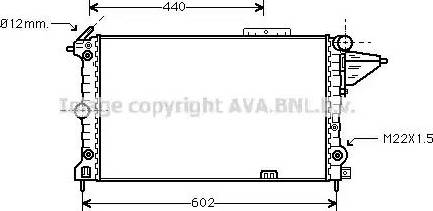 Ava Quality Cooling OL 2120 - Radiator, engine cooling autospares.lv