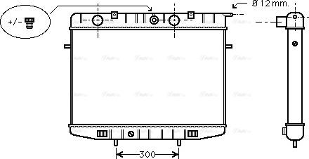 Ava Quality Cooling OL 2175 - Radiator, engine cooling autospares.lv