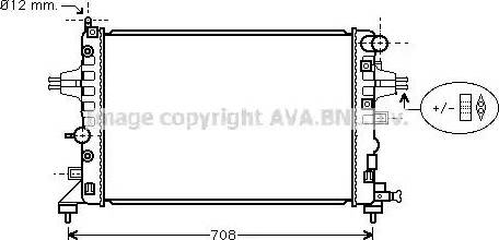 Ava Quality Cooling OL 2362 - Radiator, engine cooling autospares.lv