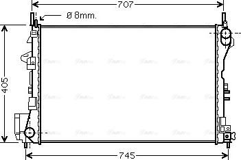 Ava Quality Cooling OL 2338 - Radiator, engine cooling autospares.lv