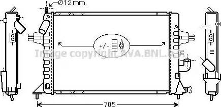 Ava Quality Cooling OL 2294 - Radiator, engine cooling autospares.lv