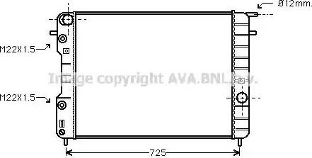 Ava Quality Cooling OL 2248 - Radiator, engine cooling autospares.lv