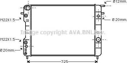 Ava Quality Cooling OL 2247 - Radiator, engine cooling autospares.lv