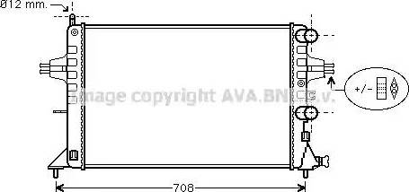 Ava Quality Cooling OL 2255 - Radiator, engine cooling autospares.lv